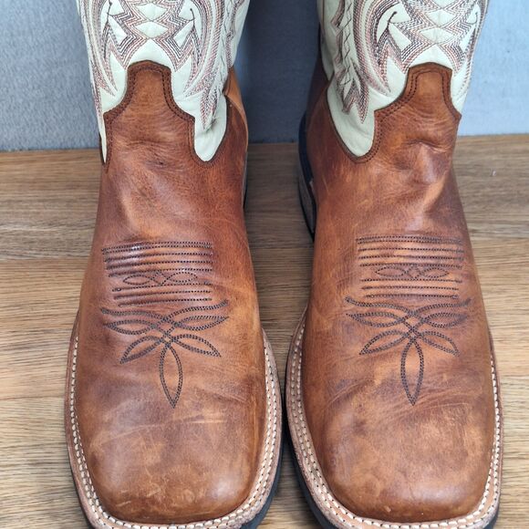 Tony Lama Buckaroo Men\'s 11D Western Cowboy Boots Brown Leather Made in USA main image 7